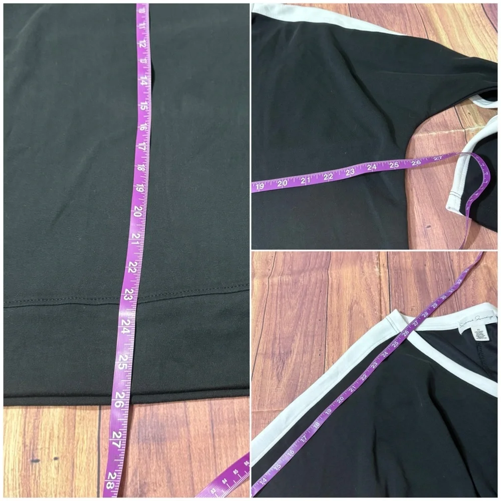 French Laundry Women’s Size XL Black Sweater with White V-Neck - Picture 12 of 12